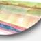 Designart - Influence of Line and Color Gold Bright - Geometric Metal Circle Wall Art